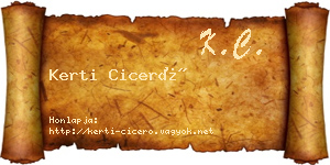 Kerti Ciceró névjegykártya